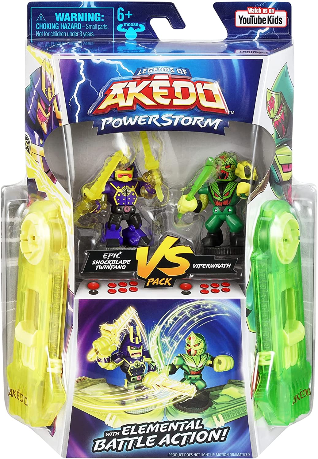 Legends of Akedo: Powerstorm Versus Pack - Viperwrath Vs Twinfang Warrior Figures