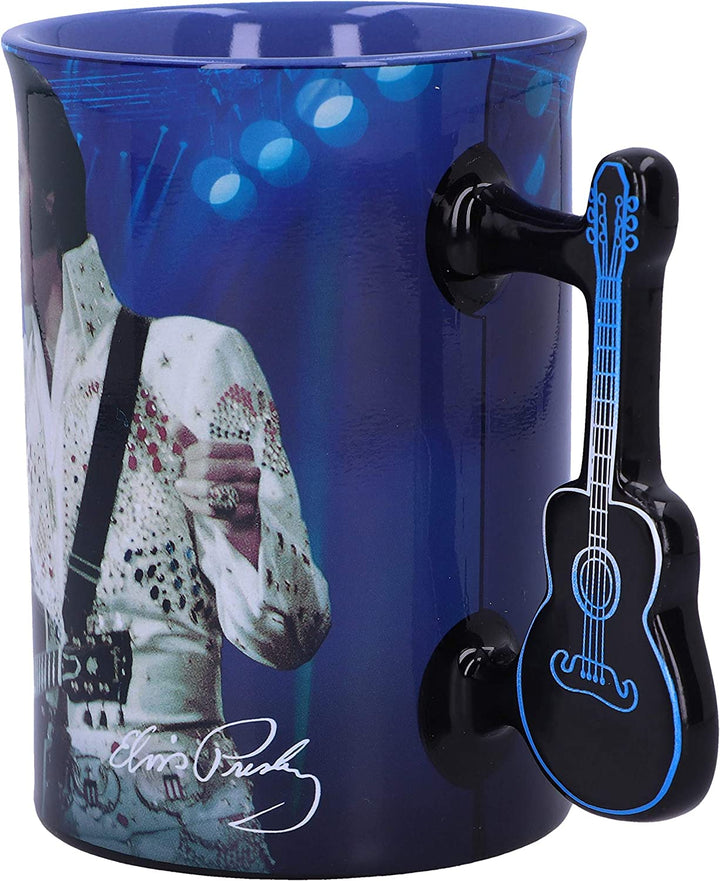 Nemesis Now Elvis The King of Rock and Roll Blue Mug, 16oz, 1 Count (Pack of 1)