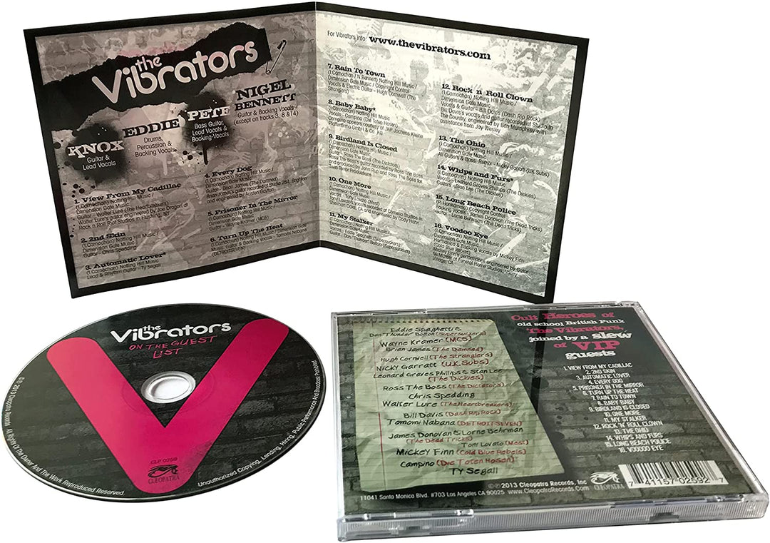 The Vibrators  - On The Guest List [Audio CD]