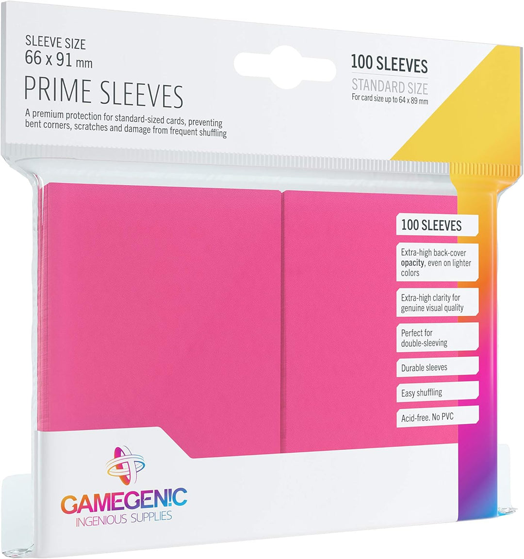 Gamegenic GGS11024ML Prime Sleeves (100-Pack), Pink