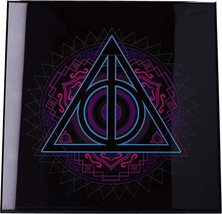 Nemesis Now Harry Potter Deathly Hallows Neon Crystal Clear Art, Black Multi, 32