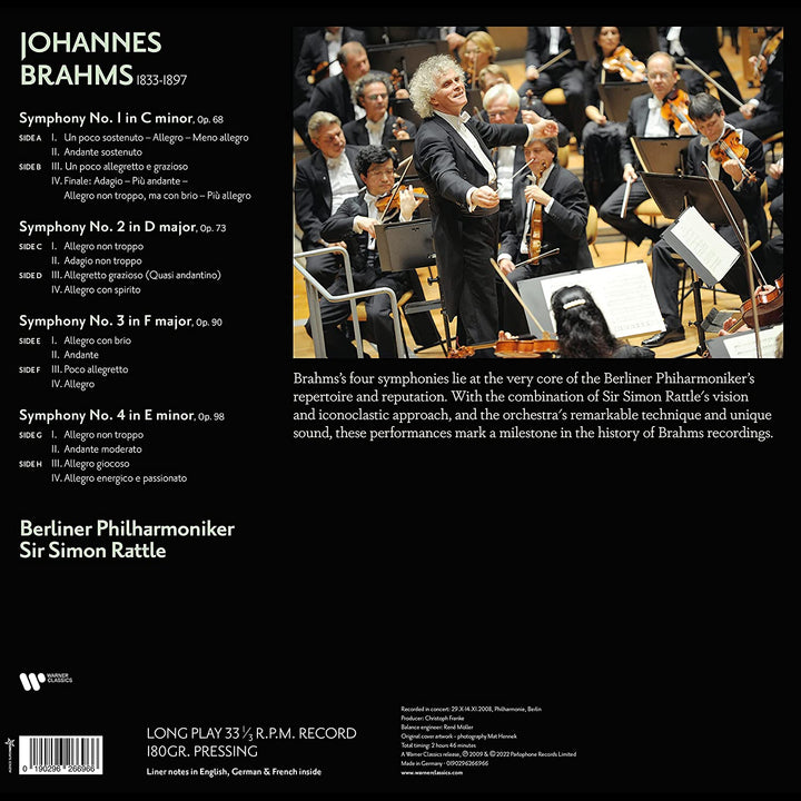 Sir Simon Rattle/Berliner Philharmoniker - Brahms: The Symphonies [VINYL]