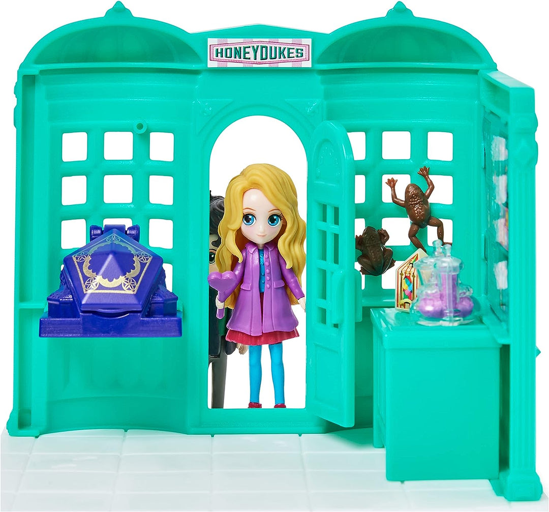 Wizarding World Harry Potter, Magical Minis Honeydukes Sweet Shop with 2 Exclusive Figures and 5 Accessories