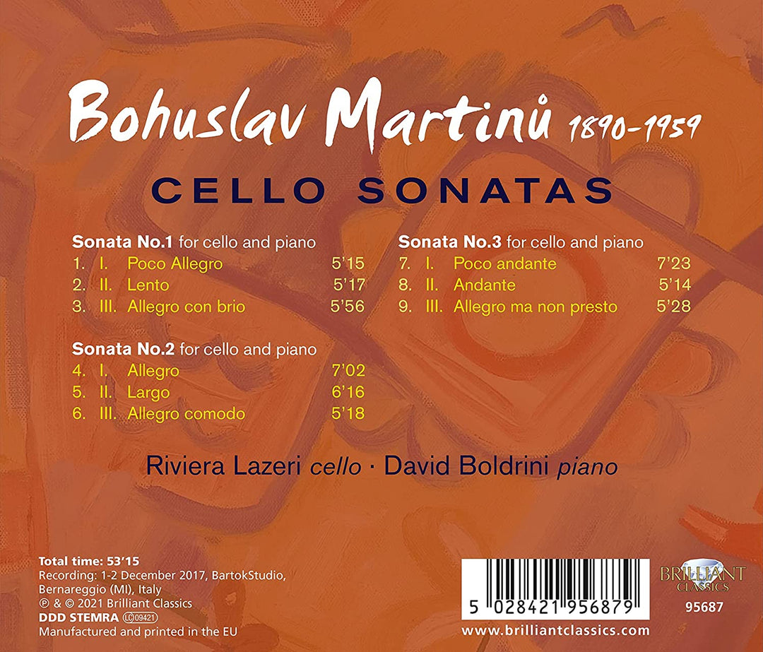 Martin: Cello Sonatas [Audio CD]