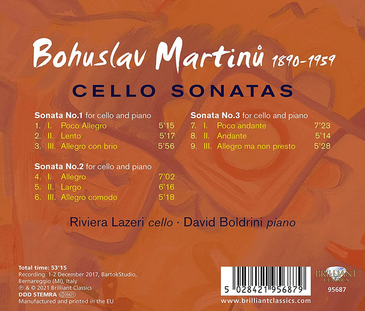 Martin: Cello Sonatas [Audio CD]