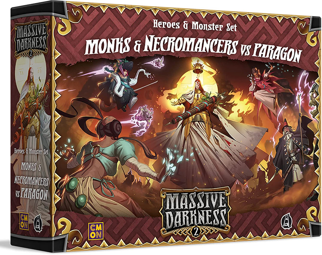 Massive Darkness 2 Monks Necromancers vs The Paragon Heroes & Monster Set