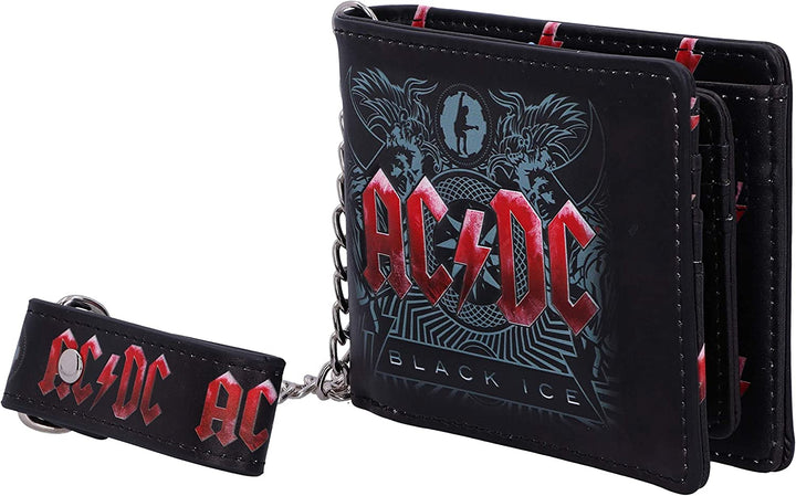 Nemesis Now Officially Licensed AC/DC Black Ice Album Embossed Wallet and Chain, 11cm