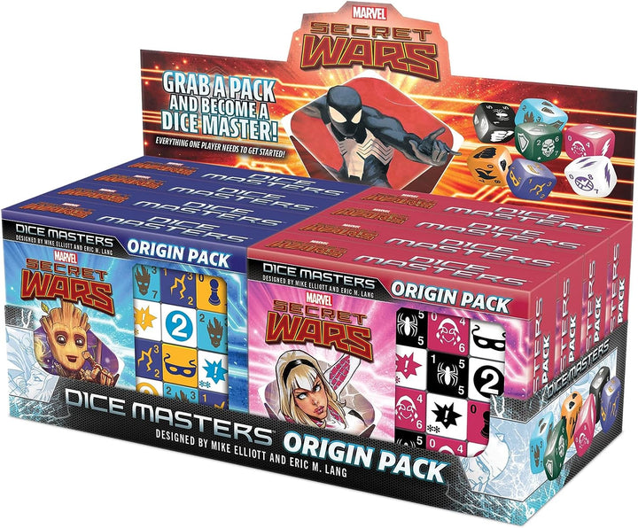 Marvel Dice Masters: Secret Wars Origin Packs Display - Includes 8 Origin Packs
