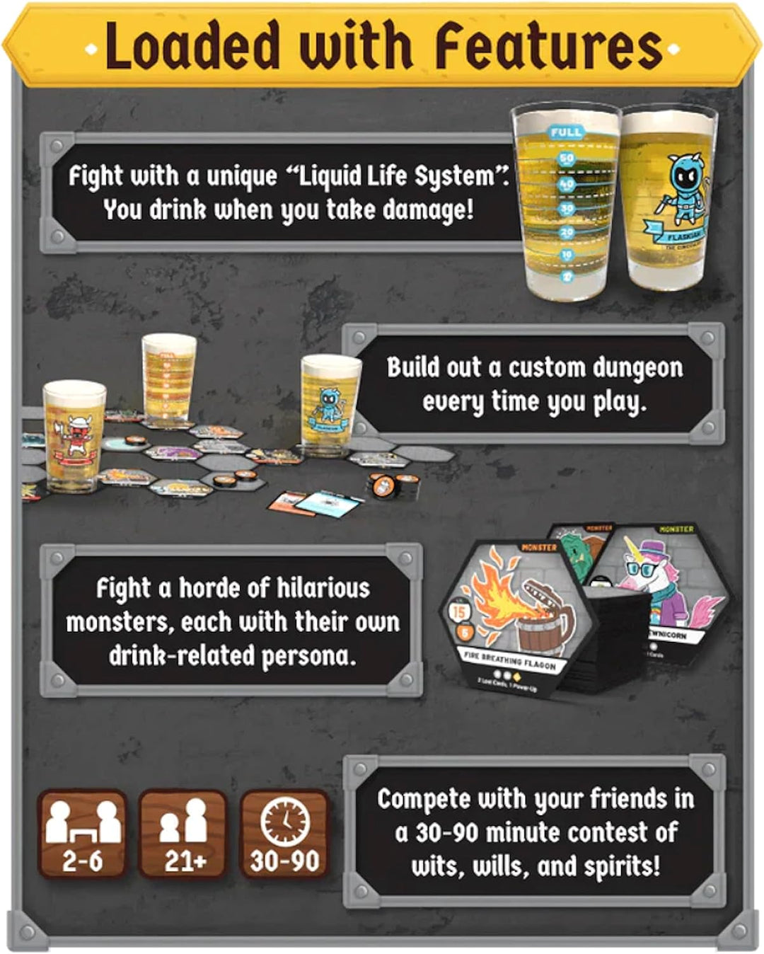 Rollacrit Corp Heroes of Barcadia Board Game (RCHOBBRD-BGRE-STD)