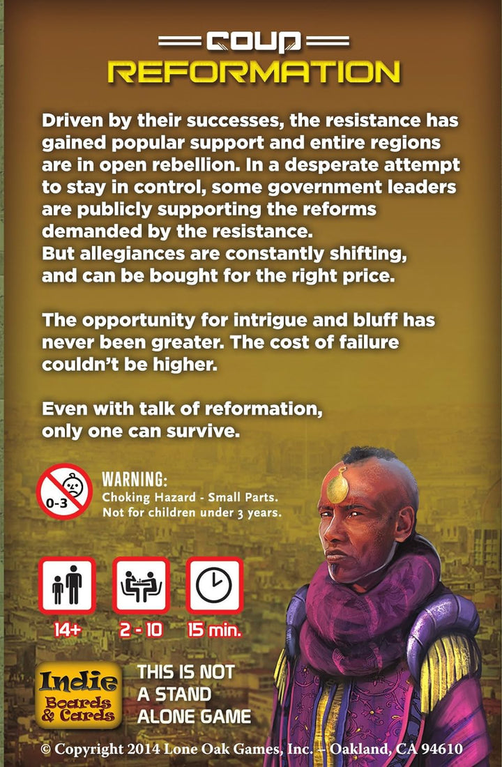 Indie Boards and Cards Coup Reformation Expansion Card Game (IBG0CO02)