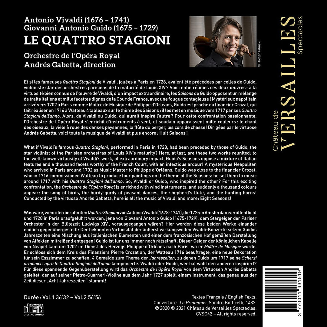 Andrés Gabetta - Vivaldi & Guido: Le quattro stagioni [DVD]