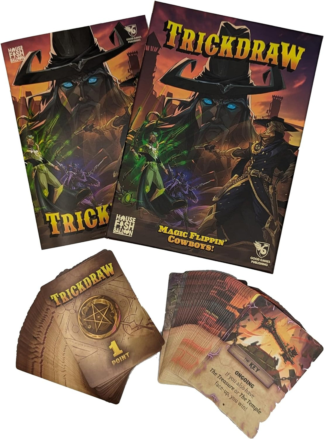 TRICKDRAW - Fast Paced Card Game, Magic Flippin' Cowboys, Strategy