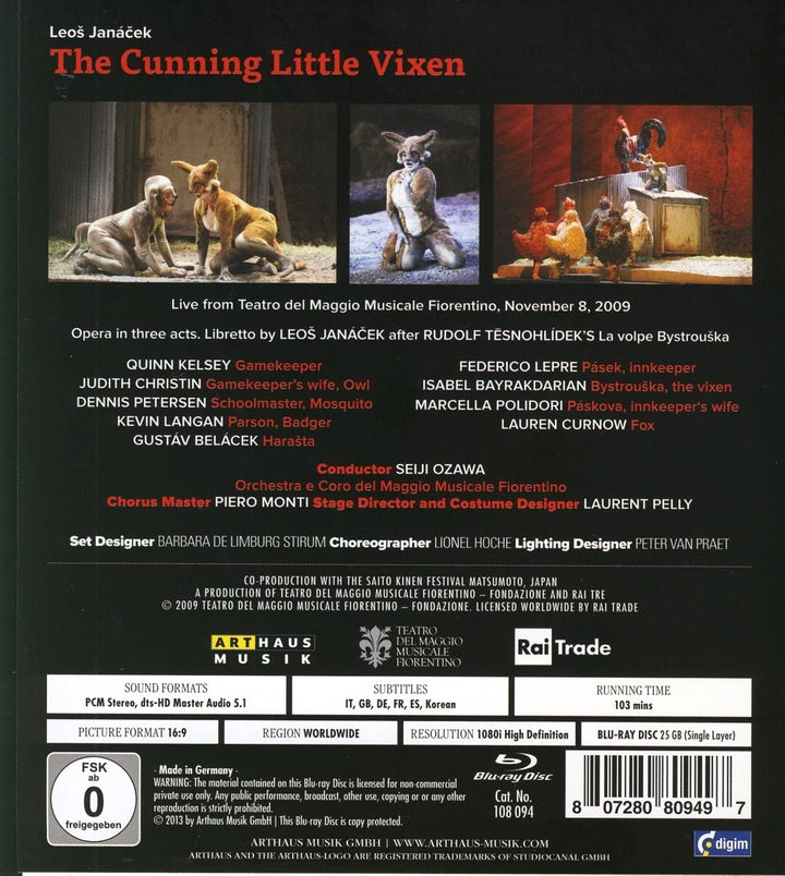 The Cunning Little Vixen [2013] - [Blu-ray]