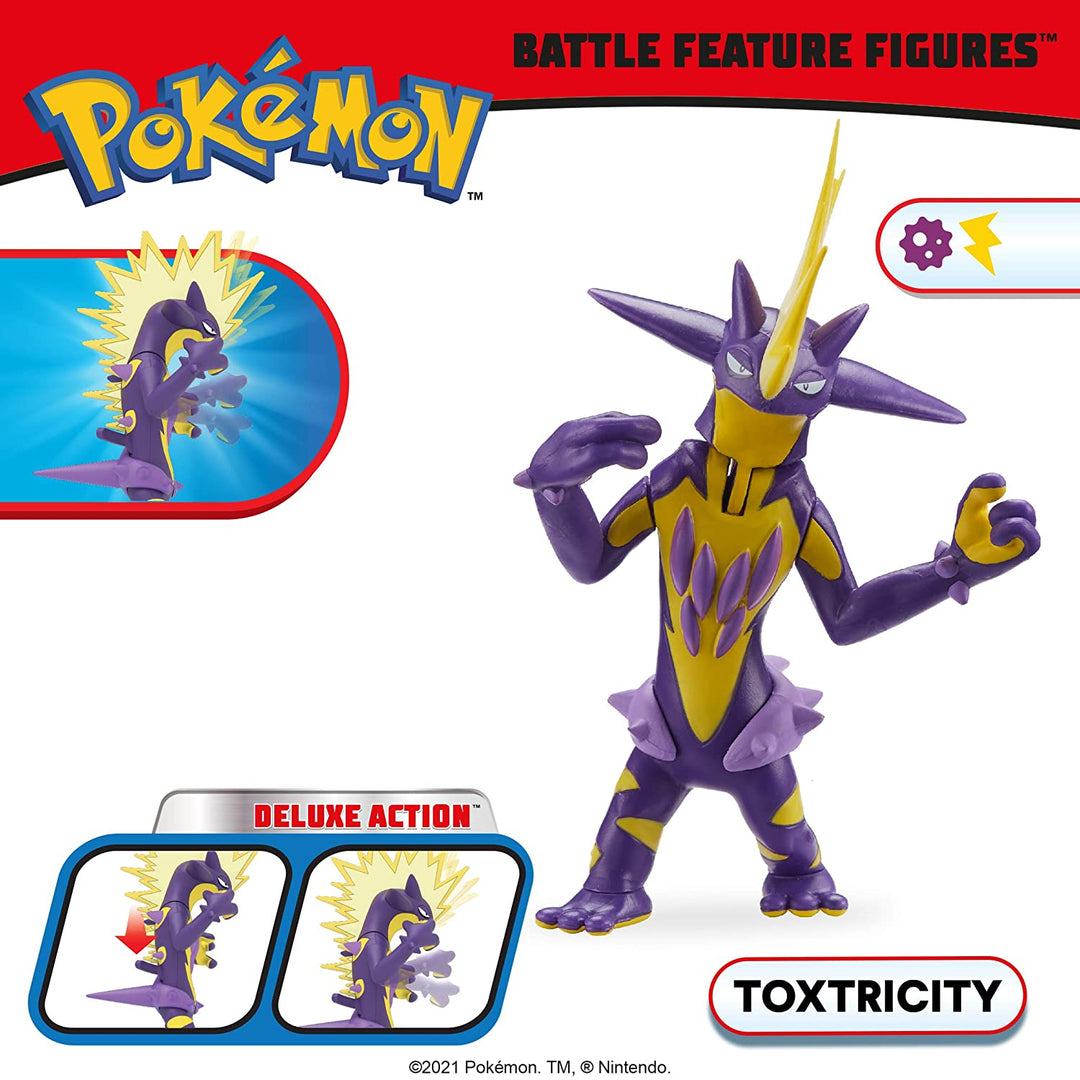 AB Gee Pokemon Battle Feature 4.5" Figure - Toxtricity, Red, 674 PKW0161