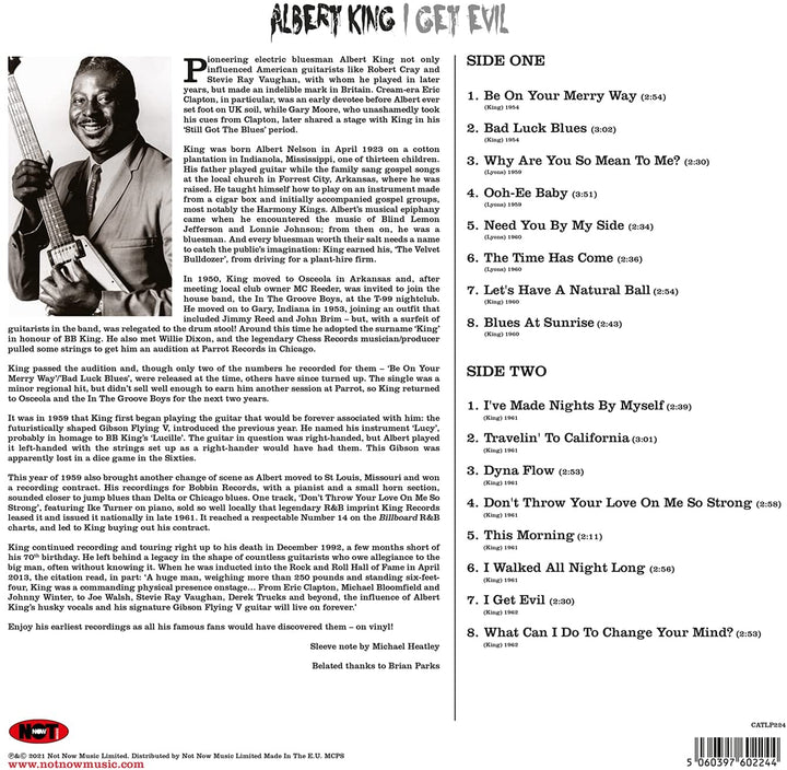 Albert King – I Get Evil [180g Vinyl LP] [VINYL]