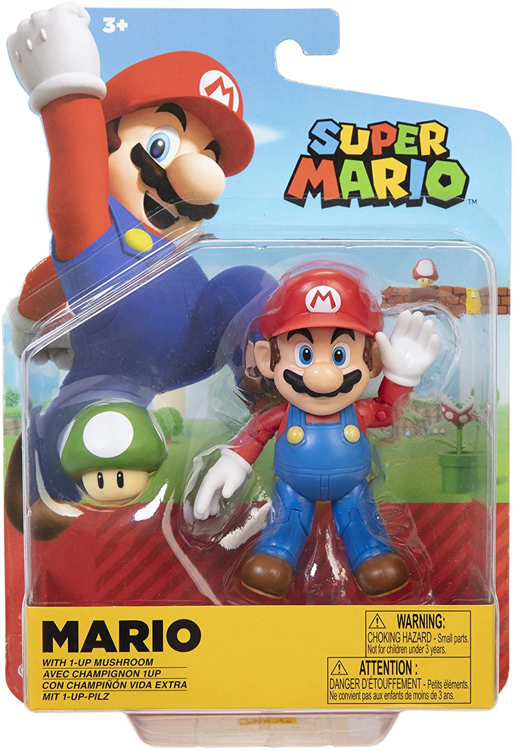 Mario with 1Up Mushroom (World Of Nintendo Super Mario) Figure