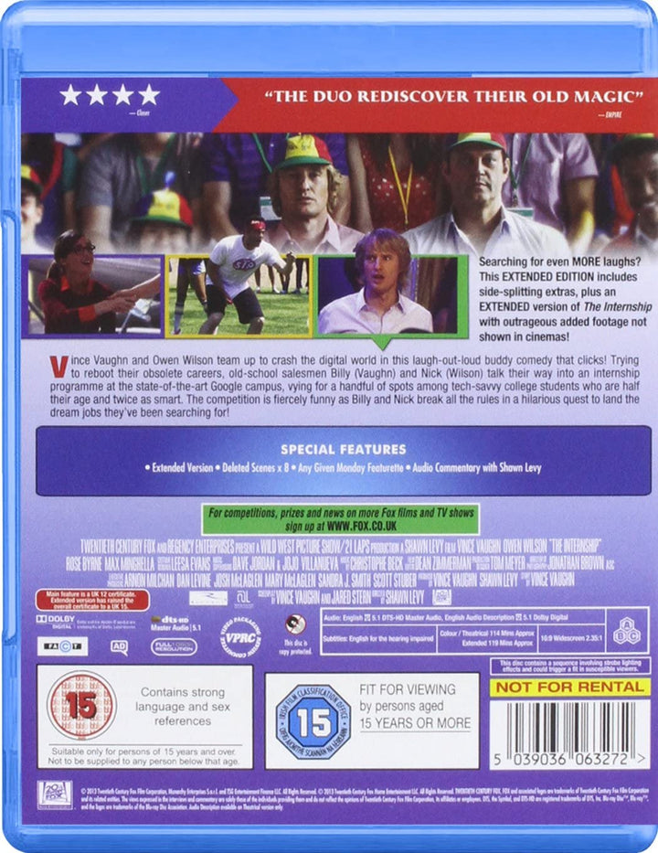 The Internship [2013] - Comedy  [Blu-ray]