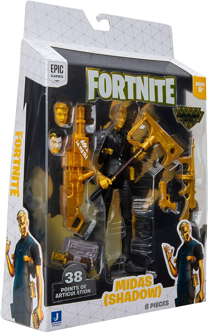 Fortnite Legendary Series Midas 6" Action Figure - 36+ Points of Articulation, Ages 8+