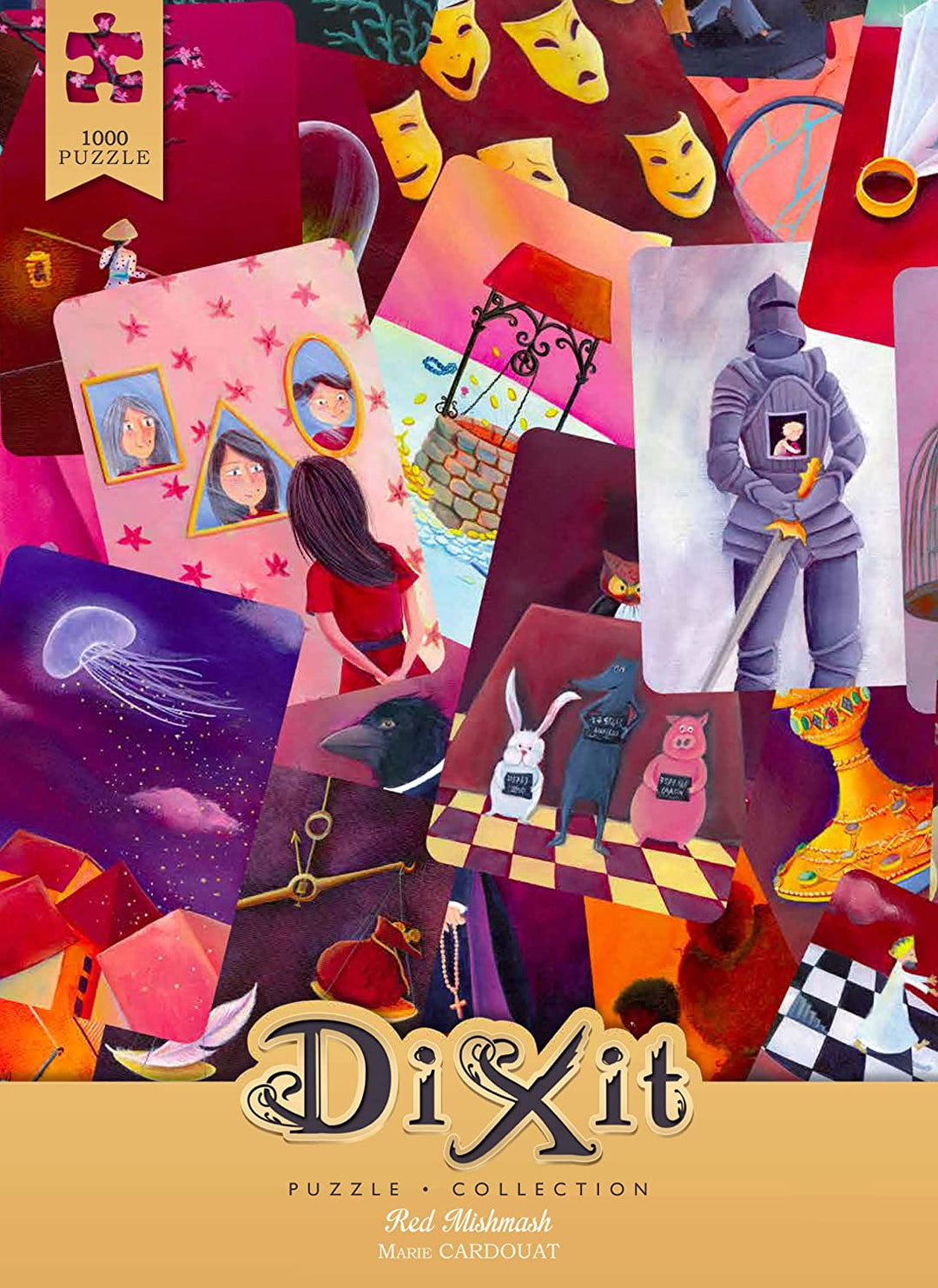 Libellud | Dixit 1000p Puzzle - Red MishMash | Puzzle | Ages 14+ | 1+ Players