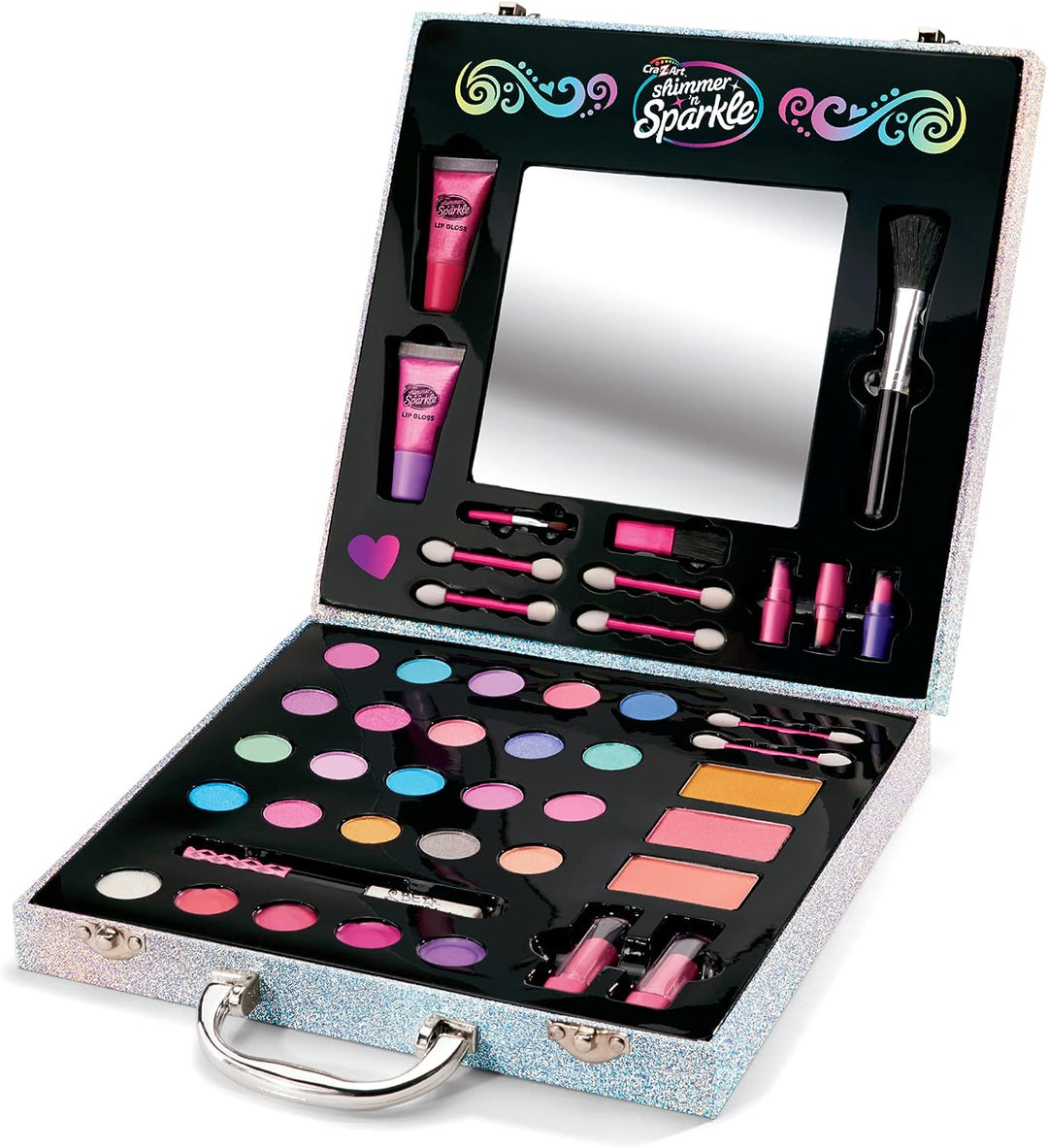 Shimmer and Sparkle Shimmering Glitter Makeover Studio Kids Make-up-Set für Mädchen