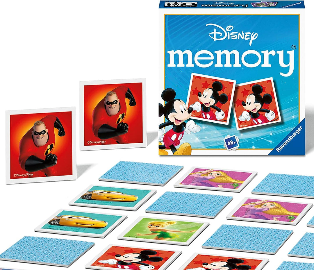 Ravensburger Disney Mini Memory Matching Picture Snap Pairs Game for Kids Age 3