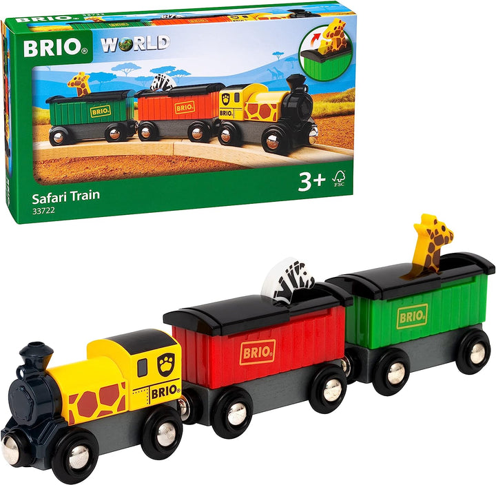 BRIO World - Safari Train for Kids Age 3 Years Up - Compatible with all BRIO Railway Sets & Accessories