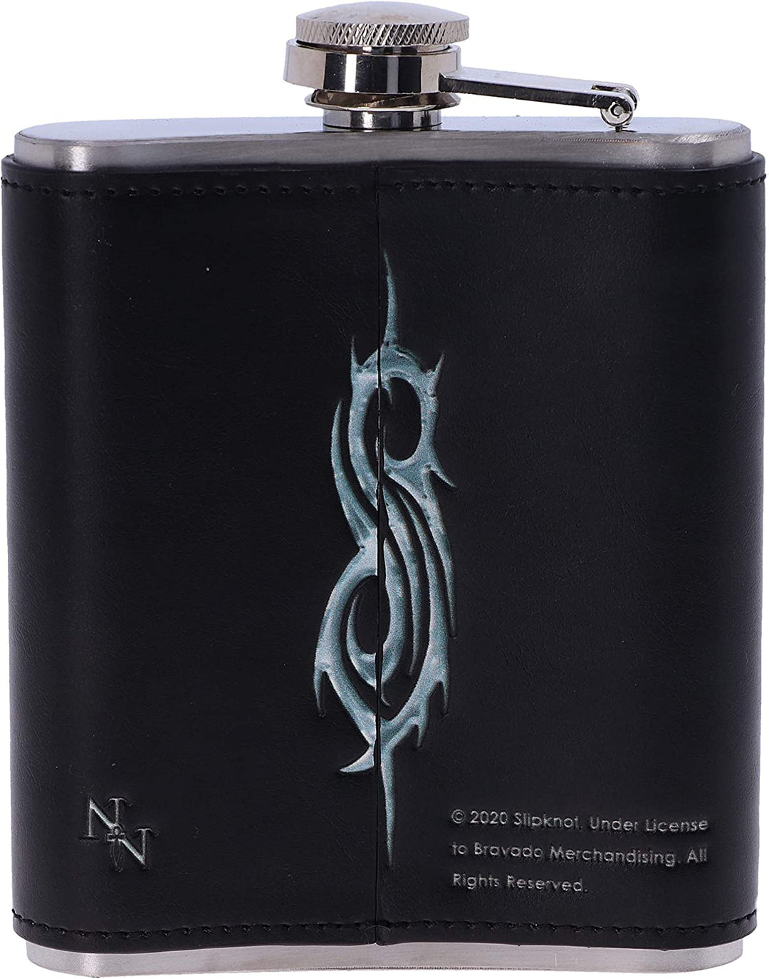 Nemesis Now B5218R0 offiziell lizenzierter Slipknot Flaming Goat Logo Flachmann, Edelstahl