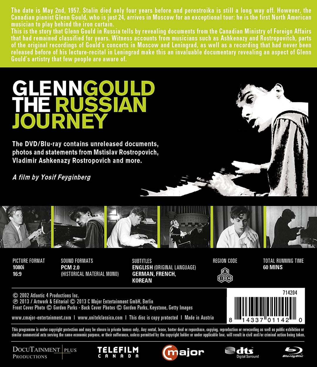 Glenn Gould: Russian Journey 1957 [Glenn Gould] [C Major: 714204] [2013] [Region Free] - Drama [Blu-ray]