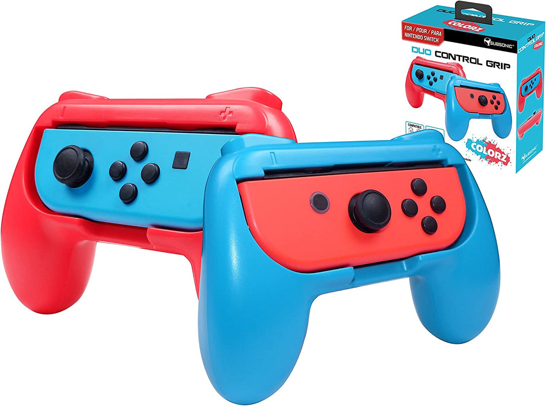 Subsonic Grips Controller für Joy-Cons Nintendo Switch/Packung mit 2 Komfortgriffen