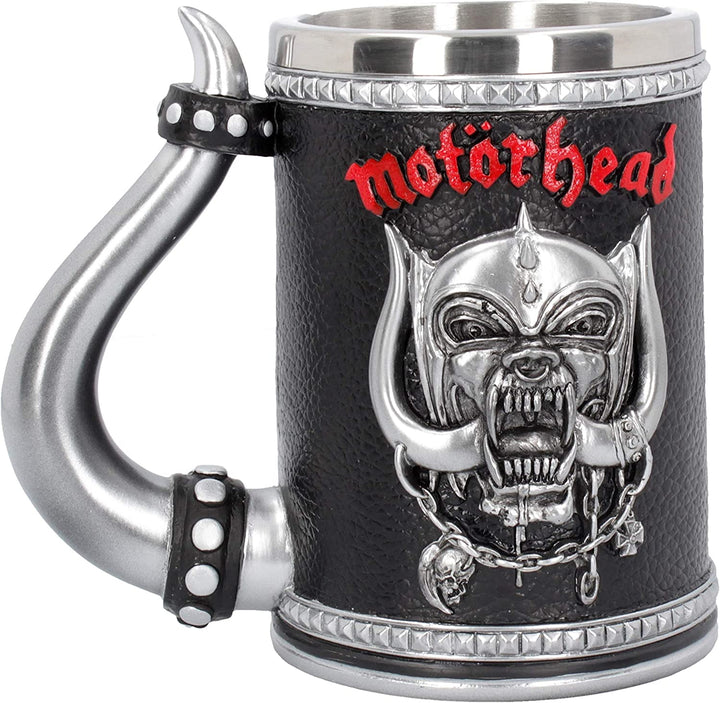 Nemesis Now B4121M8 Motorhead Tankard Mug 14cm Black, Resin w/Stainless Steel In