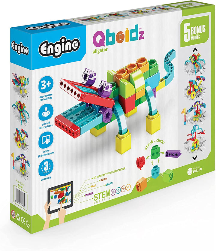 ENGINO - QBOIDZ "alligator" with 5 bonus models Building Blocks for kids