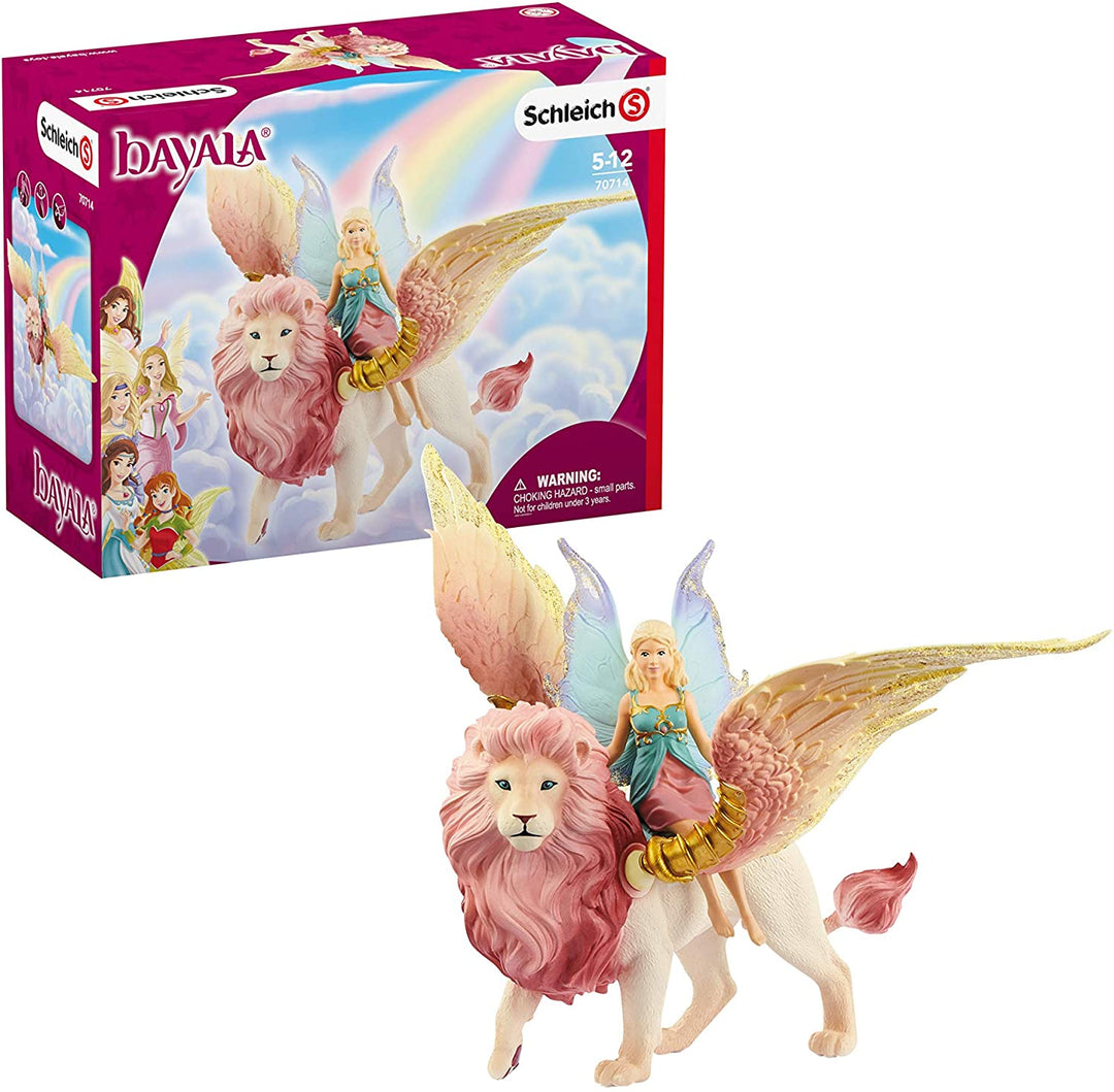 Schleich 70714 Bayala Fairy tijdens de vlucht op gevleugelde leeuw