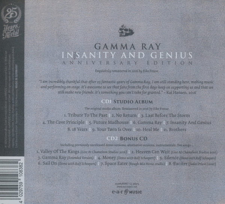 Gamma Ray  - Insanity And Genius (Anniversary Edition)