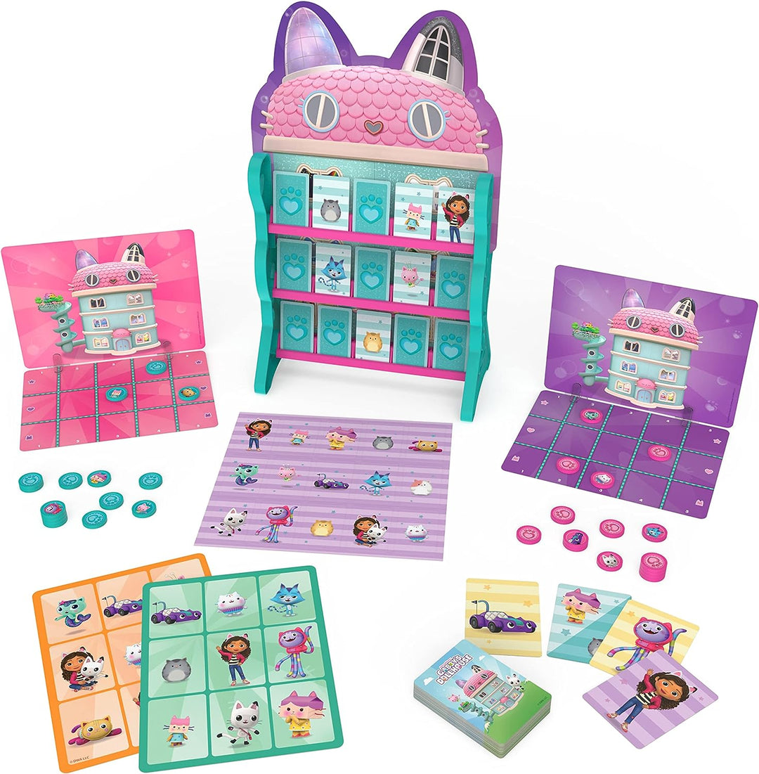 Gabby’s Dollhouse, Games HQ Checkers Tic Tac Toe Memory Match Go Fish Bingo Cards