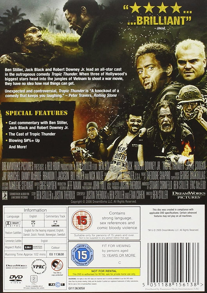 Tropic Thunder - Single Disc [2017] - Comedy/Action [DVD]