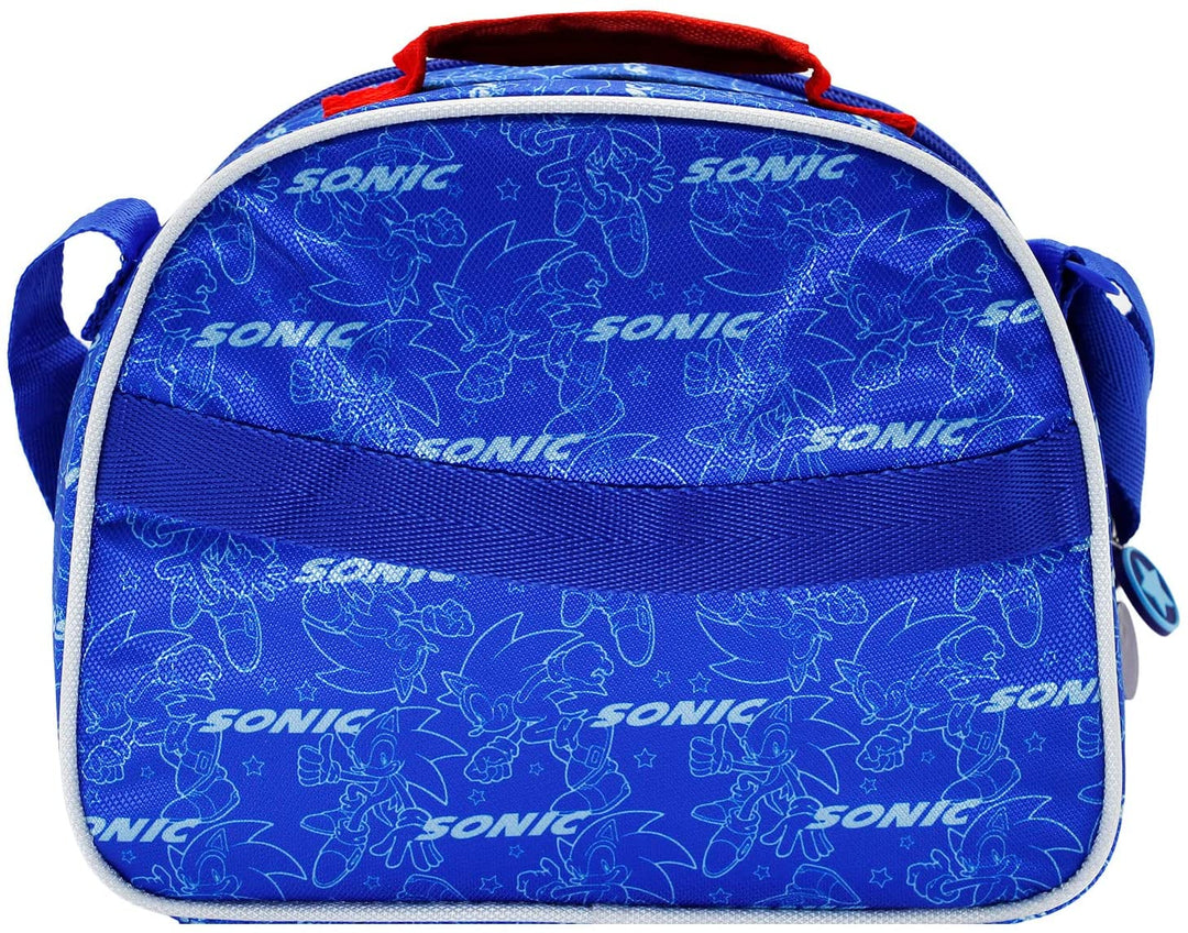 Sega-Sonic Velocity-3D Lunch Bag, Blue