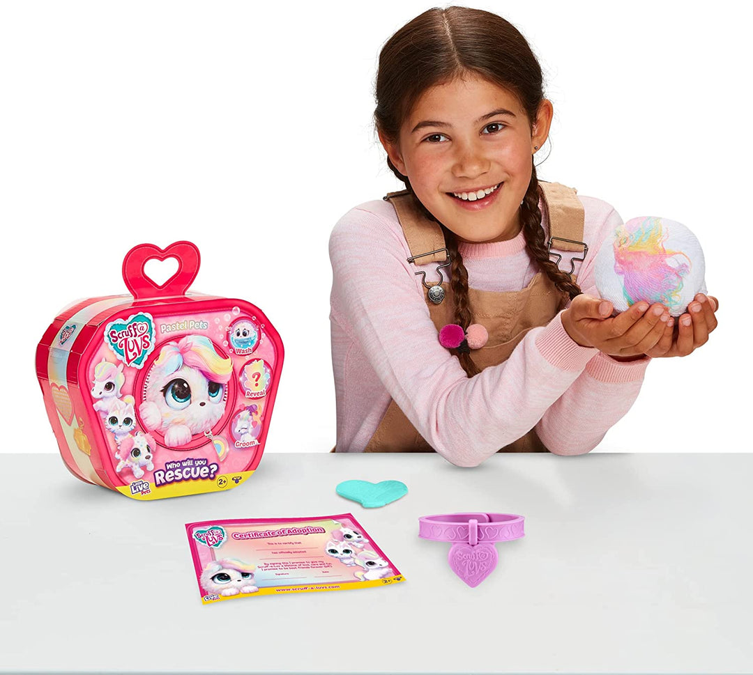 Little Live Pets Scruff-a-Luvs Pastel Pets Assortment - Wash, Reveal & Adopt Mystery Plush (Ages 2-15)