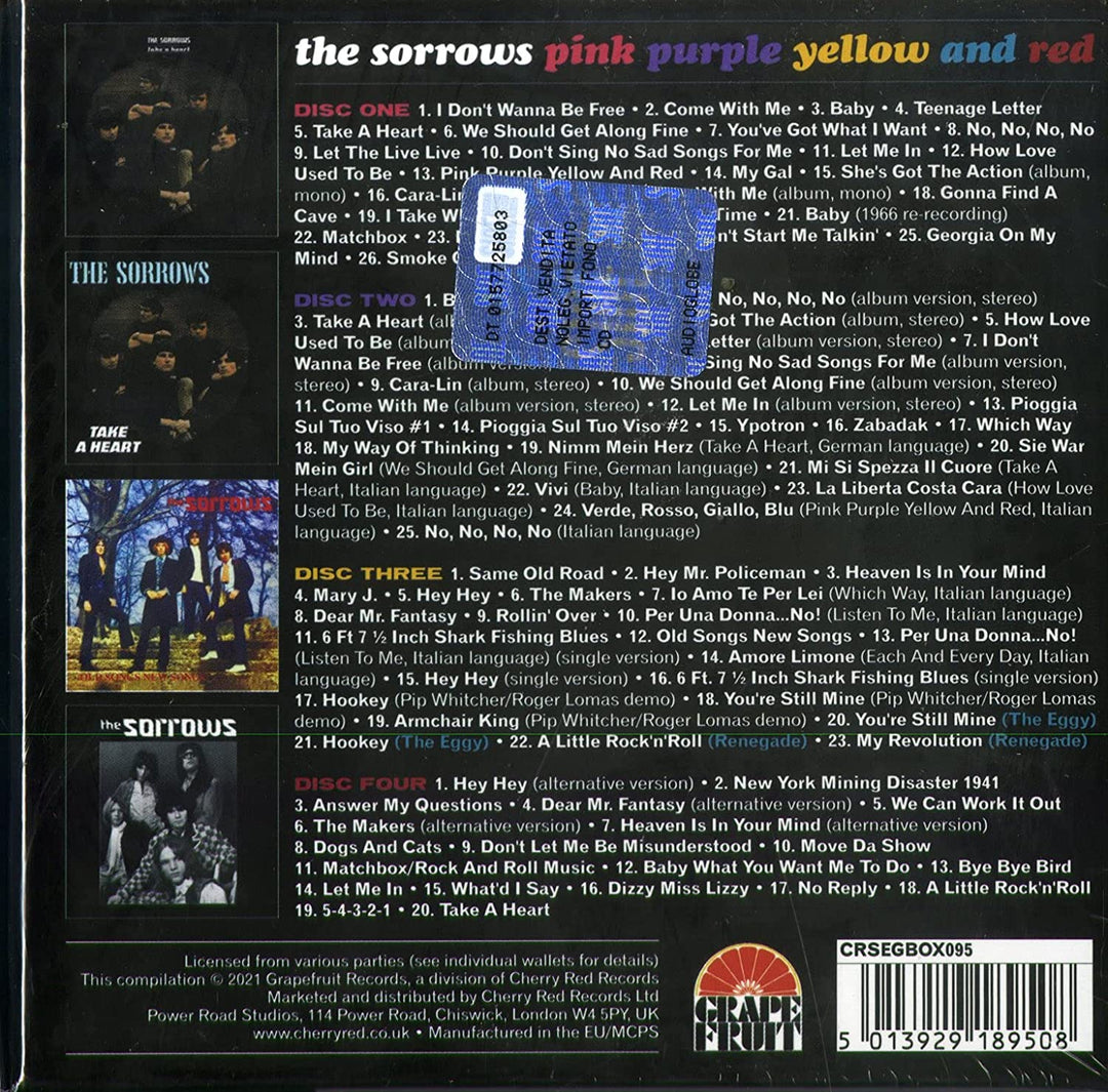 The Sorrows - Pink Purple Yellow & Red - The Complete Sorrows [Audio CD]