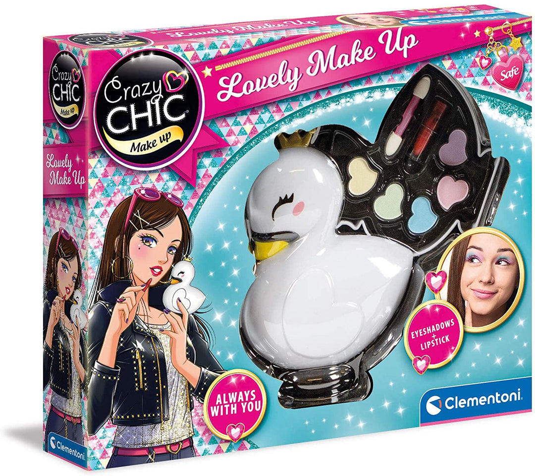 Clementoni 18632 Crazy Chic Lovely Swan Make up Set for Children, Ages 6 Years P