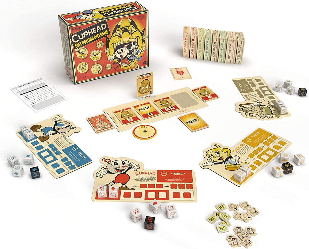 USA-OPOLY | Cuphead Roll and Run | Dice Game | Ages 8+ | 1-4 Players | 20+ Minut