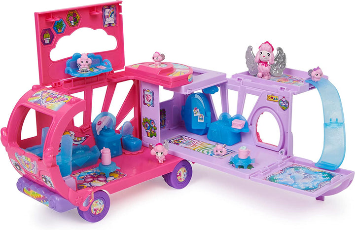 Hatchimals CollEGGtibles, verwandelndes Regenbogen-Camper-Spielzeugauto mit 6 exklusiven Charakteren