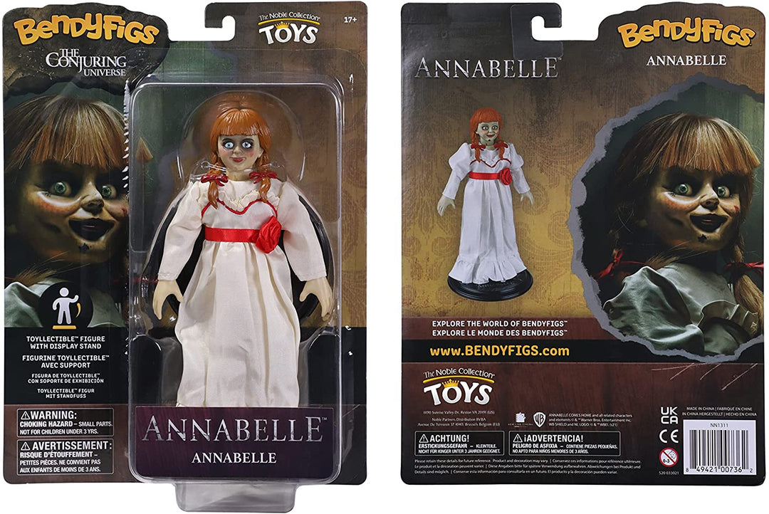 The Noble Collection Annabelle BendyFig - 7" Bendable Movie Replica for Ages 15 Months+