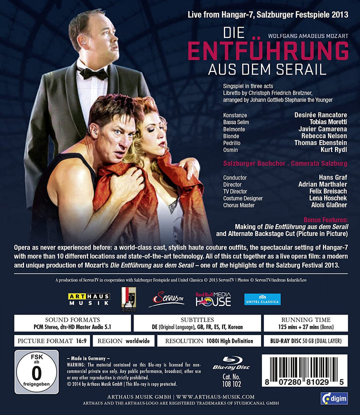 Die Entfuhrung Aus Dem Serail [2014] - [Blu-Ray]