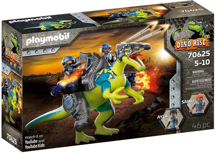 Playmobil Spinosaurus Double Defense Power Playset - Dinosaur Action Toy for Ages 4-10 (70625)