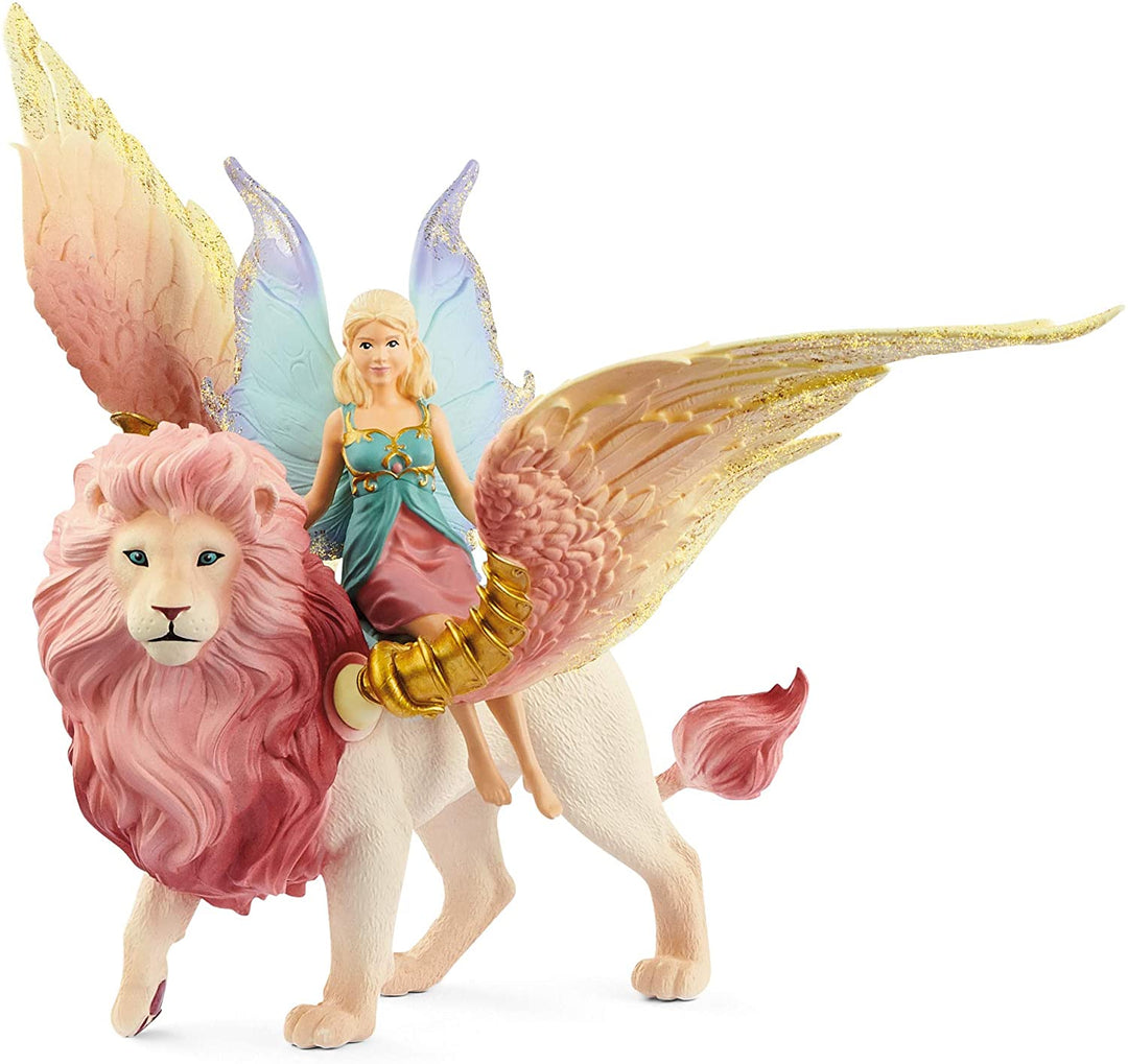 Schleich 70714 Bayala Fairy tijdens de vlucht op gevleugelde leeuw