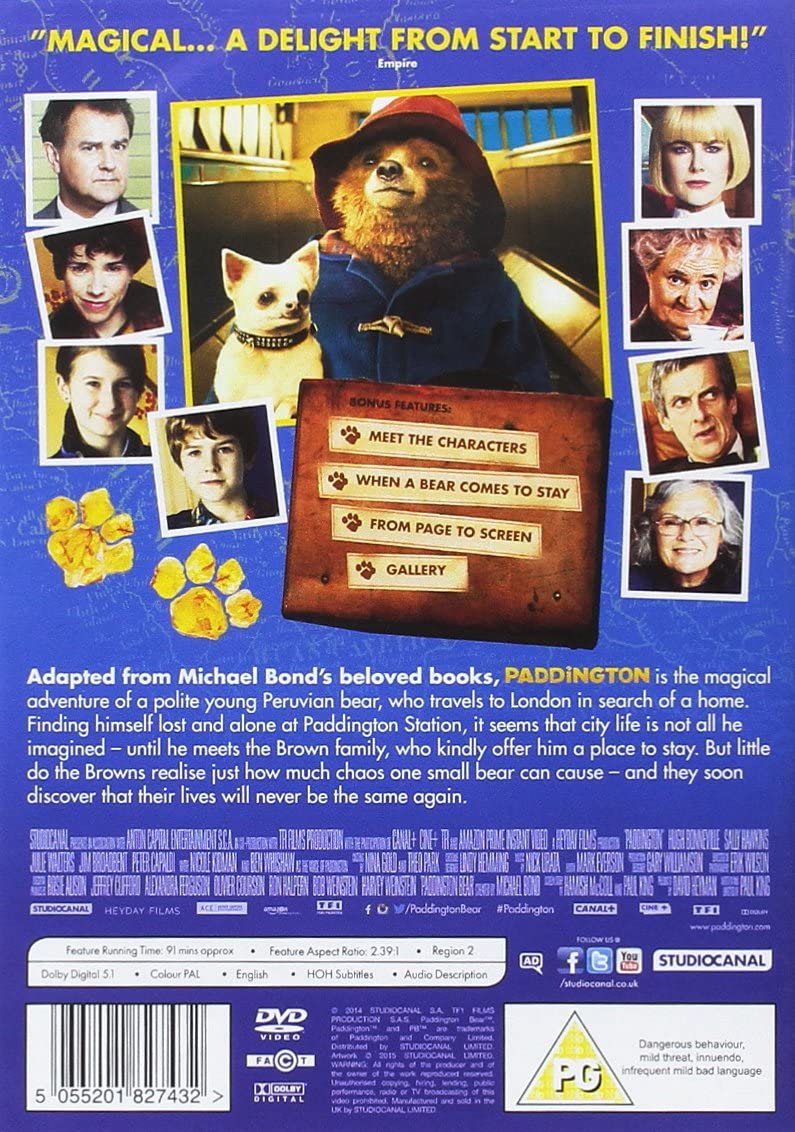 Paddington - Family/Comedy [DVD]