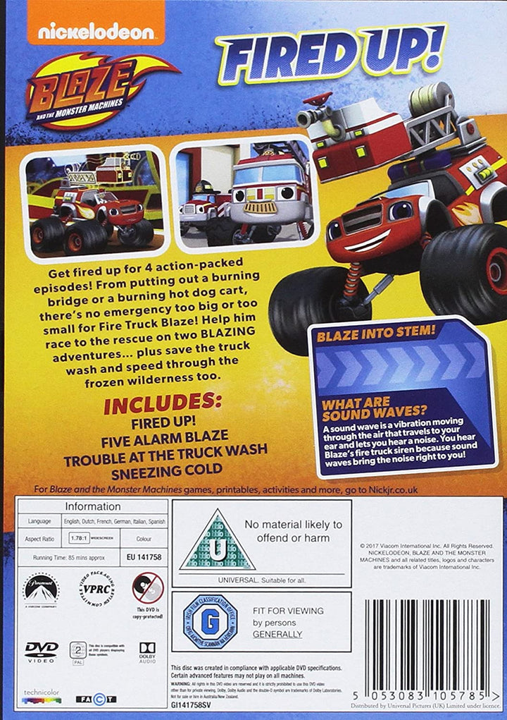 Blaze And The Monster Machines: Fired Up! [DVD]