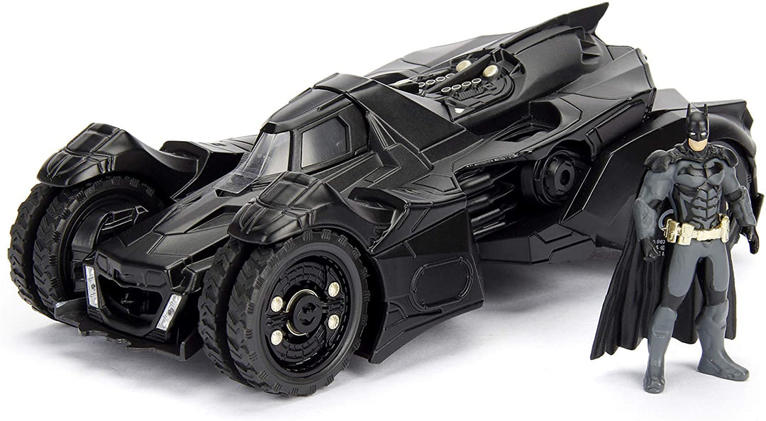 Jada Toys 253215004 Arkham Knight Batmobile 1:24 Scale Die-cast, Opening Doors, Includes Batman Figure, Black, One Size