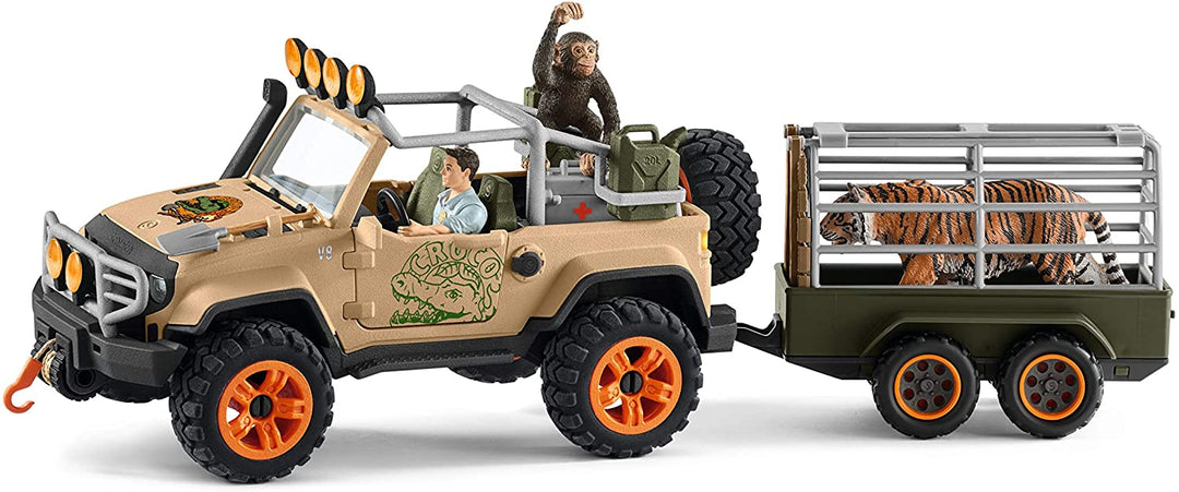 Schleich Wild Life 42410 4x4 voertuig met lier