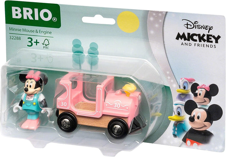 BRIO World Disney Minnie Mouse and Engine Train Toy For Kids Age 3 Years Up